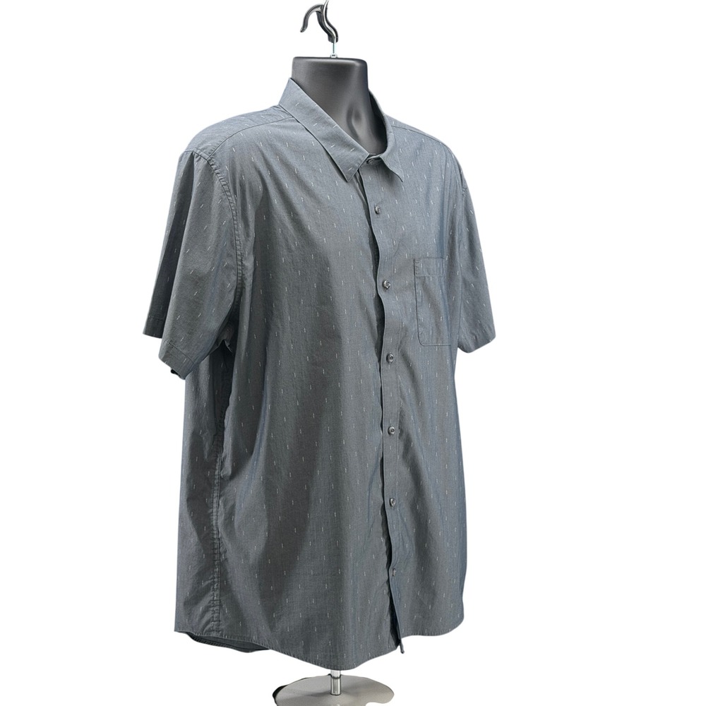 TravisMathew Shirt Mens XL Geometric Print Short Sleeve Button Down Casual